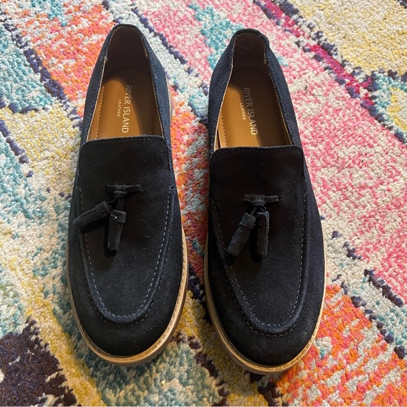 River Island tassel loafer in navy size 6 - Picture 3 of 8